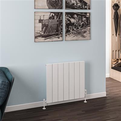 Rosano 600 x 660 Aluminium Radiator Matt White