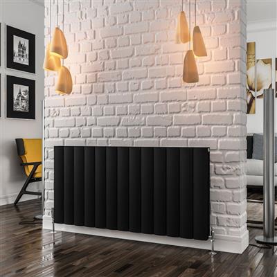 Guardia 600 x 1230 Aluminium Radiator Matt Black