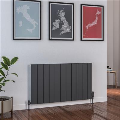 Peretti 600 x 1040 Aluminium Radiator Matt Anthracite