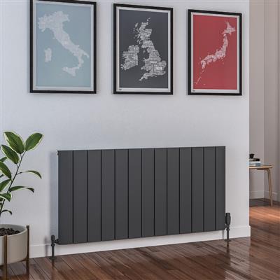 Peretti 600 x 1230 Aluminium Radiator Matt Anthracite