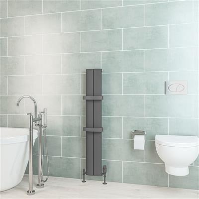 Berlini 1200x185 Aluminium Radiator Matt Anthracite