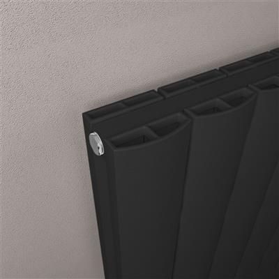 Guardia 600 x1420 Aluminium Radiator Matt Black