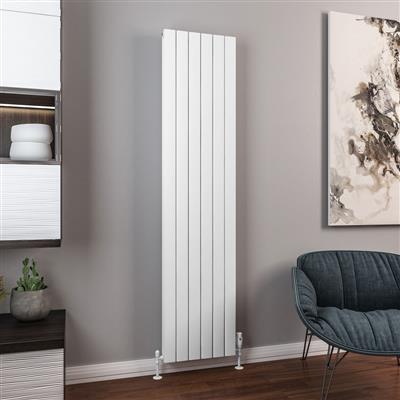 Hadleigh 1800 x 415 Aluminium Radiator Matt White