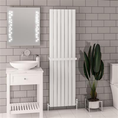 Hadleigh 1800 x 485 Aluminium Radiator Matt White