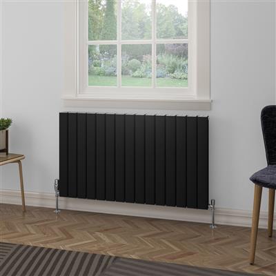 Hadleigh 600 x 1045 Aluminium Radiator Matt Black