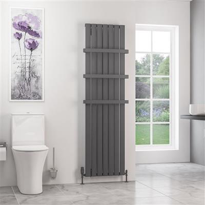 Sandhurst 1800 x 485 Aluminium Radiator Matt Anthracite