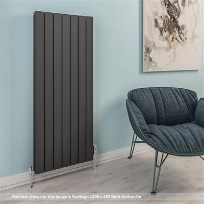 Hadleigh 1200 x 415 Aluminium Radiator Matt Anthracite