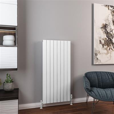 Hadleigh 1200 x 555 Aluminium Radiator Matt White