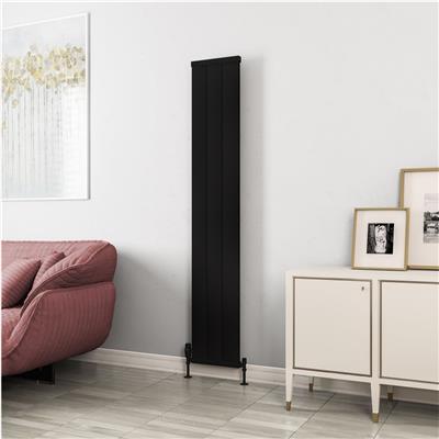 Kingswood Slimline 1800 x 310 Aluminium Radiator Matt Black