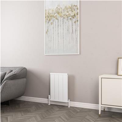 Kingswood Slimline 600 x 410 Aluminium Radiator Matt White