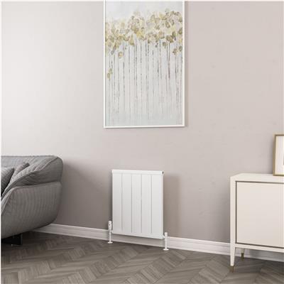 Kingswood Slimline 600 x 510 Aluminium Radiator Matt White