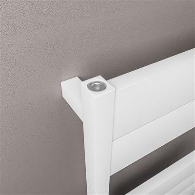 Kingswood Slimline 820 x 600 Aluminium Towel Rail Matt White