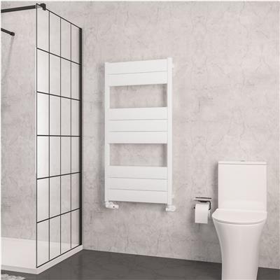 Kingswood Slimline 1220 x 600 Aluminium Towel Rail Matt White