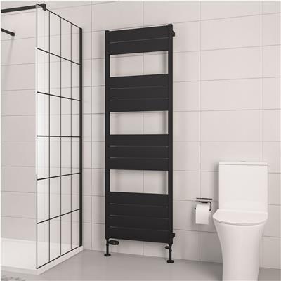 Kingswood Slimline 1820 x 600 Aluminium Towel Rail Matt Black