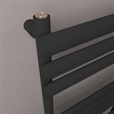 Tunstall 800 x 500 Towel Rail Matt Black