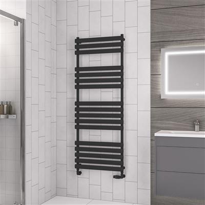 Tunstall 1600 x 600 Towel Rail Matt Black