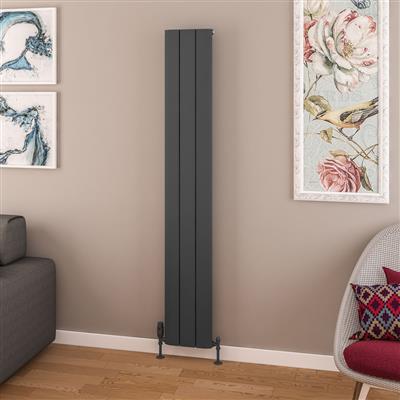 Withington 1800 x 280 Aluminium Radiator Matt Anthracite