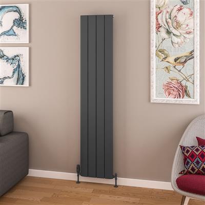 Withington 1800 x 375 Aluminium Radiator Matt Anthracite