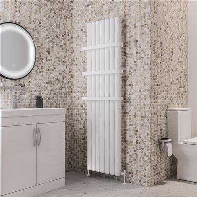 Burford 1800 x 485 Aluminium Radiator Matt White