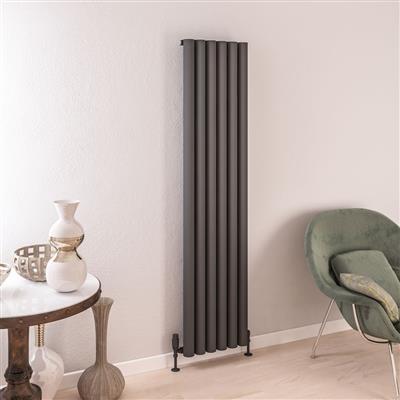 Burford 1800 x 415 Aluminium Radiator Matt Anthracite