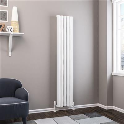 Kelmscott 1800 x 345 Aluminium Radiator Matt White