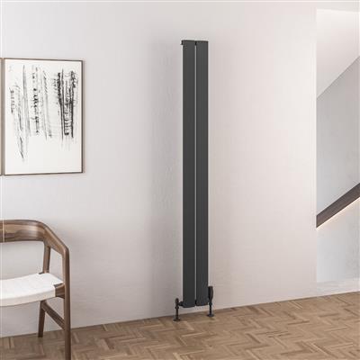 Malmesbury 1800 x 185 Aluminium Radiator Matt Anthracite