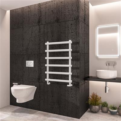 Marlow 850 x 600 Towel Rail Matt White