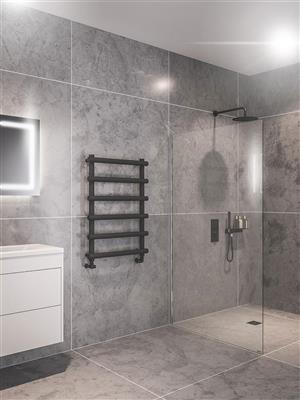 Marlow 850 x 600 Towel Rail Matt Anthracite