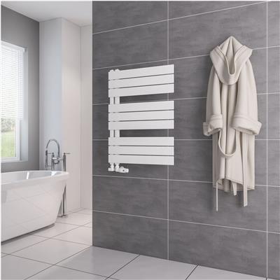 Helmsley 800 x 600 Towel Rail Matt White