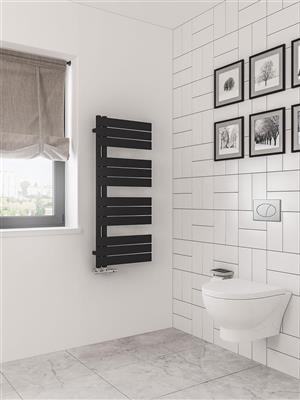 Helmsley 1150 x 500 Towel Rail Matt Black