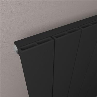 Charlton 1800 x 375 Aluminium Radiator Matt Black