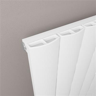 Tordino 1800 x 375 Aluminium Radiator Matt White