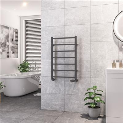 Tuscan Square Towel Rail 800 x 500 Matt Anthracite