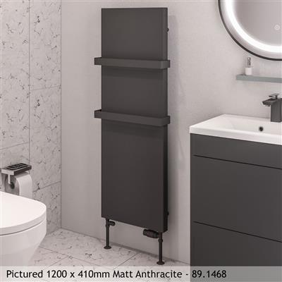 Wingrave 1200 x 410 Flat Panel Radiator Matt Black