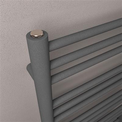 Corinium Round 1800 x 600 Towel Rail Matt Anthracite