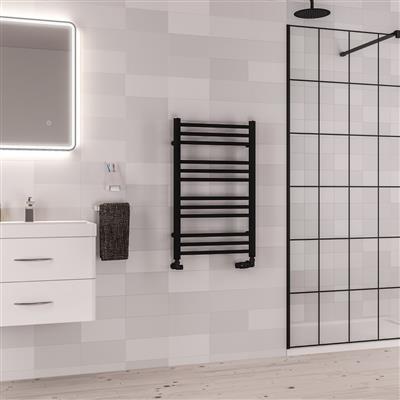 Corinium Round 800 x 500 Towel Rail Matt Black