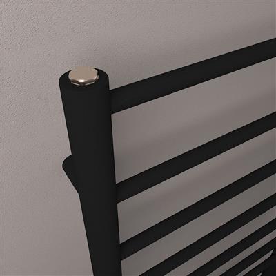 Tuscan Round 800 x 600 Towel Rail Matt Black