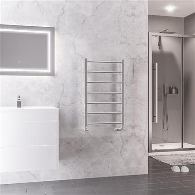 Tuscan Round 800 x 500 Towel Rail Chrome