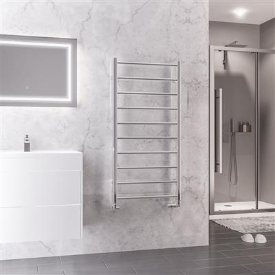 Tuscan Round 1200 x 600 Towel Rail Chrome