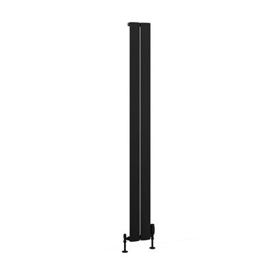 Malmesbury 1800 x 185 Aluminium Radiator Matt Black