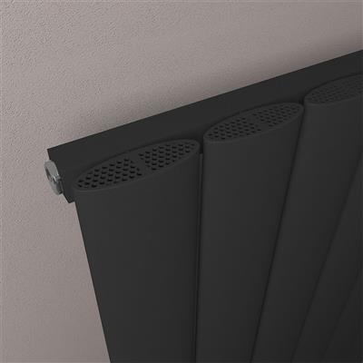 Malmesbury 1800 x 185 Aluminium Radiator Matt Black