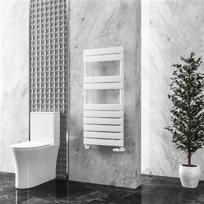 Addington 1110 x 500 Towel Rail Type10 Gloss White