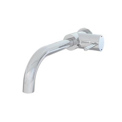 Meriden Wall Mounted Single Lever Curved Spout Basin Mixer Tap Chrome