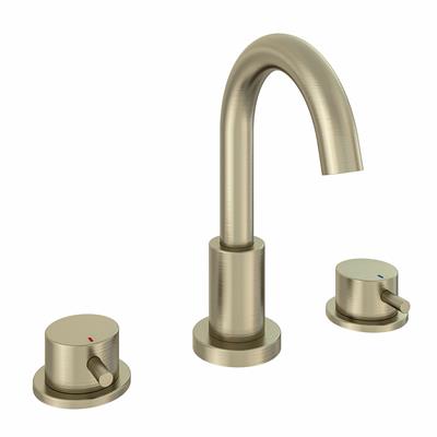 Meriden 3 Tap Hole Basin Mixer Tap Set Brushed Brass