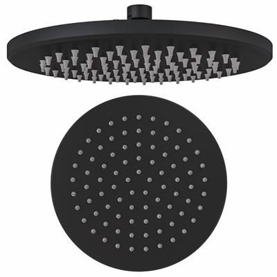 Meriden 12" (300mm) Round Easy Clean Shower Head - Matt Black