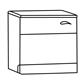 Bonito 60cm (W) x 305cm (D) WC Unit - White