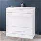 Oslo 80 unit with internal drawer High Gloss White