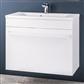 Oslo 100 wall hung unit with internal drawer High Gloss White