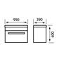 Oslo 100 wall hung unit with internal drawer High Gloss White
