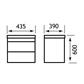 Oslo 44 wall hung push drawer unit High Gloss White